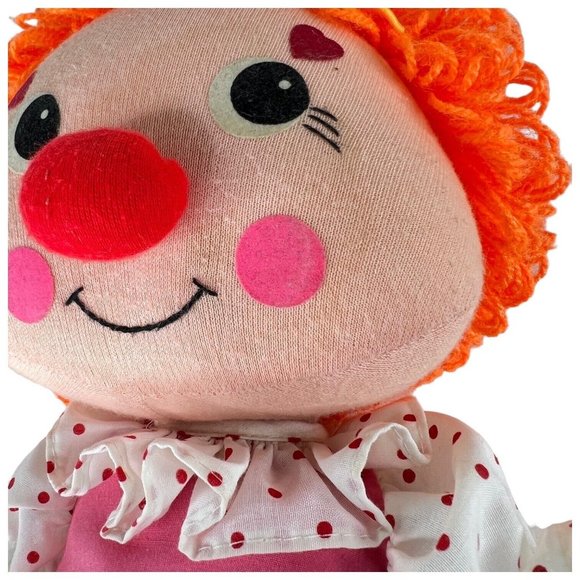 1981 Vintage Dakin Dream Doll Plush Clown Around Doll Orange Yarn Hair 12 IN Toy - Picture 8 of 8
